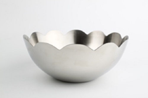 Panier à pain 19.5x8.5cm bord courbé inox 